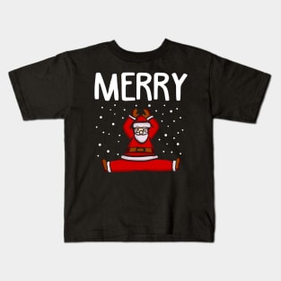 Yoga Funny Christmas Sweater Kids T-Shirt